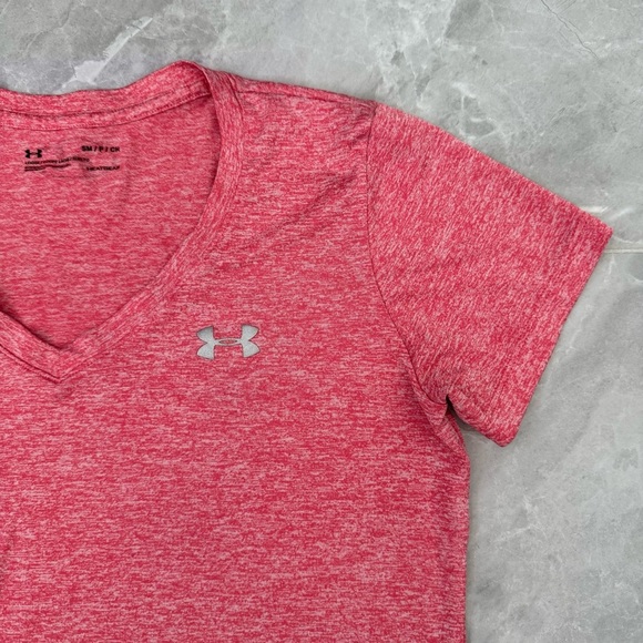 Women’s Under Armour Tech Twist Athletic Workout Shorts Sleeve Shirt Small - Picture 4 of 16